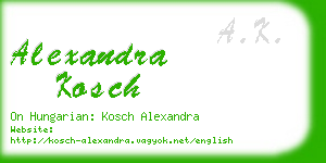alexandra kosch business card